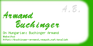 armand buchinger business card